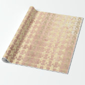 ピンクローズコテージ金ゴールド赤面クリスマスジンジャーボーイ ラッピングペーパー (アンロールド)