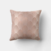 ピンクローズコパーグレーアールデコ貝はかりで測 クッション (裏面)