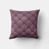 ピンクローズコパープルアールデコ貝はかりで測 クッション (裏面)