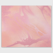 ピンクローズコーラルモルトマーブルガラス抽象芸術桃 ラッピングペーパー (フラット)