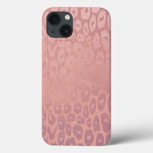 ピンクローズゴルフグリッターヒョウの質感 Case-Mate iPhoneケース (裏面)