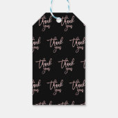 ピンクローズゴールドフォイルをありがとうモダン ギフトタグ (裏面)