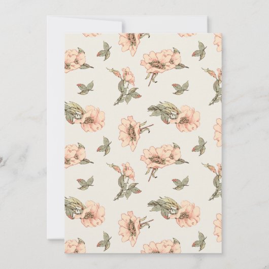 ピンクローズサプライズフローラ70誕生日 招待状 (裏面)