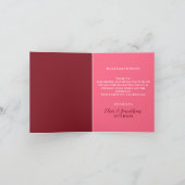 ピンクローズサンキューカード サンキューカード (内部)