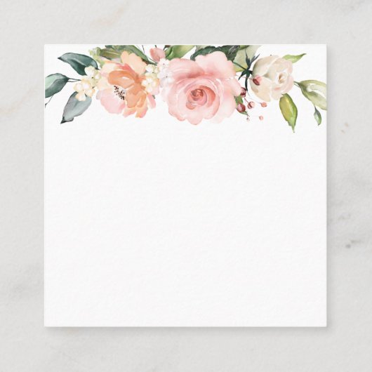 ピンクローズサンキュースクウェア名刺 スクエア名刺 (裏面)