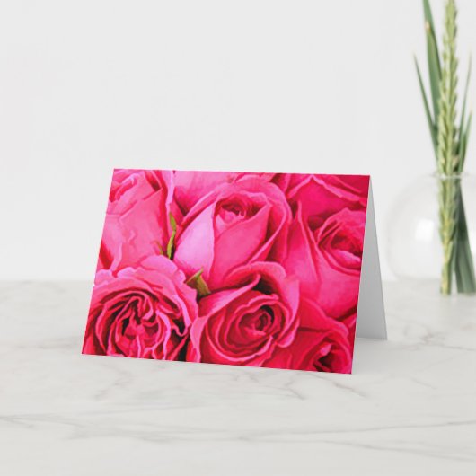 ピンクローズサンキューノート サンキューカード (正面)