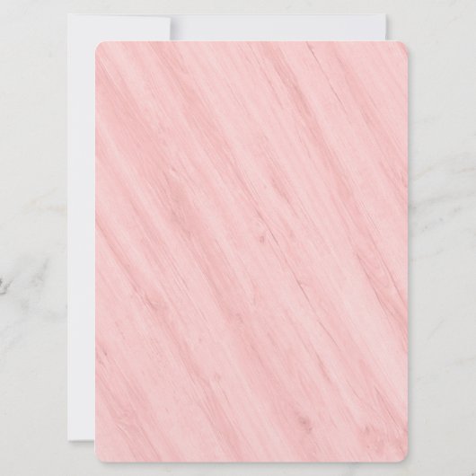 ピンクローズサンフラワーズ金ゴールドグリッター40th誕生日 招待状 (裏面)