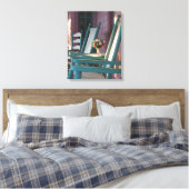 ピンクローズサンライズ – マーサズヴィネヤード キャンバスプリント (インサイチュ (寝室))