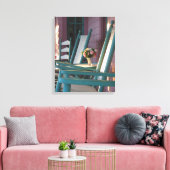 ピンクローズサンライズ – マーサズヴィネヤード キャンバスプリント (インサイチュ (リビング))