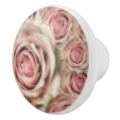 ピンクローズシャビーエレガントシックフローラファームハウス セラミックノブ (右)