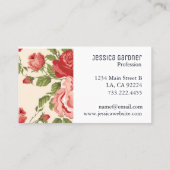 ピンクローズシャビーシッエレガントク 名刺 (裏面)