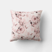 ピンクローズシャビーシックグラムエレガントフローラデコール クッション (裏面)