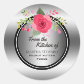ピンクローズシルバーの名エレガント前の台所から ラウンドシール (正面)