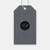 ピンクローズシルバーグロ結婚ーの感謝のギフトラベル ギフトタグ (裏面)