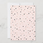 ピンクローズシンプル金ゴールド40歳パーティー 招待状 (裏面)