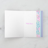 ピンクローズジューン誕生日カードフォーア姪 カード (内部)