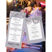 ピンクローズスクリプトエレガントウェディング招待状 招待状