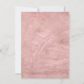 ピンクローズストロークメイクアップアイズグリッター16ブライダル 招待状 (裏面)