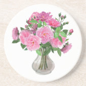 ピンクローズストーンコースター コースター (正面)