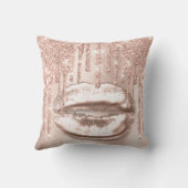 ピンクローズスパークパステルマーメイドユニコーンキス花嫁 クッション (裏面)