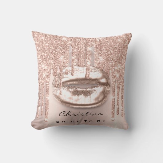 ピンクローズスパークパステルマーメイドユニコーンキス花嫁 クッション (正面)