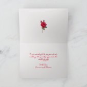 ピンクローズスワッグカスタムサンキューカード カード (内部)