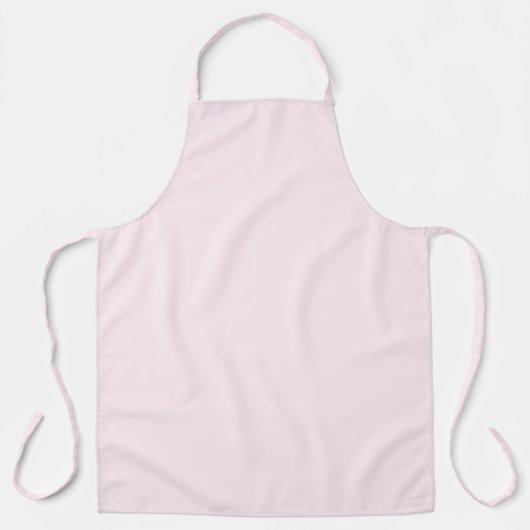 ピンクローズソフトホワ淡い色のイトパステル無地のカラー エプロン (正面)