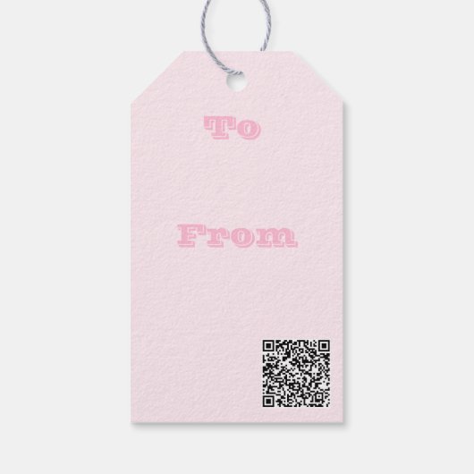 ピンクローズソフトホワ淡い色のイトパステル無地のカラー ギフトタグ (裏面)