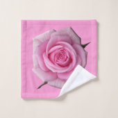 ピンクローズタオルパーソナライズされたセットバラタオル バスタオルセット (ウォッシュタオル)