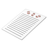 ピンクローズダークラインのメモ帳 ノートパッド (アングル)