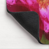 ピンクローズチョークスケッチフラワーアート マウスパッド (コーナー)