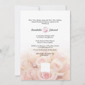 ピンクローズツーサイド結婚式招待状 招待状 (裏面)