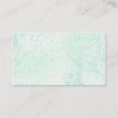 ピンクローズティーカップとビクトリアン椅子 名刺 (裏面)