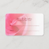 ピンクローズテーブルエスコート プレイスカード (正面)