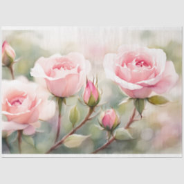 ピンクローズデコペティッシュペーパー 薄葉紙