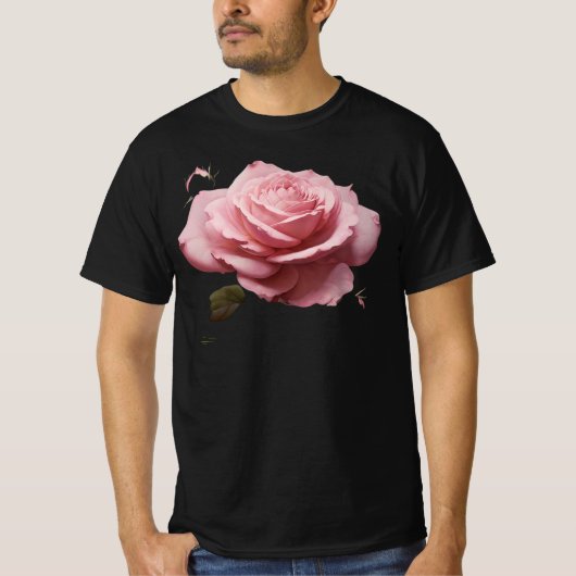 ピンクローズデザイン Tシャツ (正面)