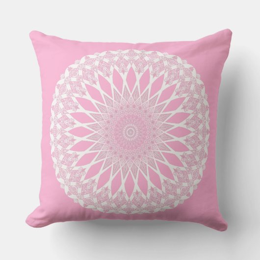 ピンクローズトリスティンマンダラ クッション (正面)