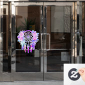 ピンクローズドリームキャッチャーフローラ夢 ウィンドウサイン (オフィスドア)