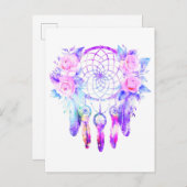 ピンクローズドリームキャッチャーフローラ夢 案内ポストカード (正面/裏面)