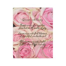 ピンクローズドリーム詩 メタルプリント