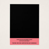 ピンクローズネックレスイヤリングジュエリーディスプレイカード (裏面)