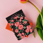 ピンクローズネックレスイヤリングジュエリーディスプレイカード