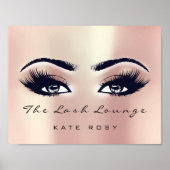 ピンクローズネームメイクアップアーティスト美しいスタジオラッシュ ポスター (正面)