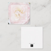 ピンクローズノートカード2.5 x 2.5 ノートカード (正面/裏面)