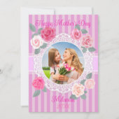 ピンクローズハッピーマザーズデイカード カード (正面)