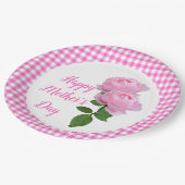 ピンクローズハッピーマザーズデイフローラ ペーパープレート (アングル)