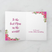 ピンクローズハッピーマザーズデイホリデーカード シーズンカード (内部)