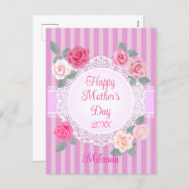 ピンクローズハッピーマザーズデー シーズンポストカード