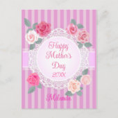 ピンクローズハッピーマザーズデー シーズンポストカード (正面)