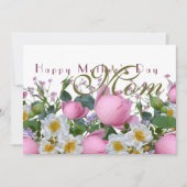 ピンクローズハッピーマザーズ日ママママカード カード (正面)